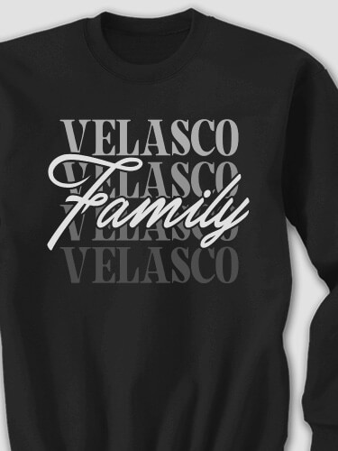 Family Repeat Black Adult Sweatshirt