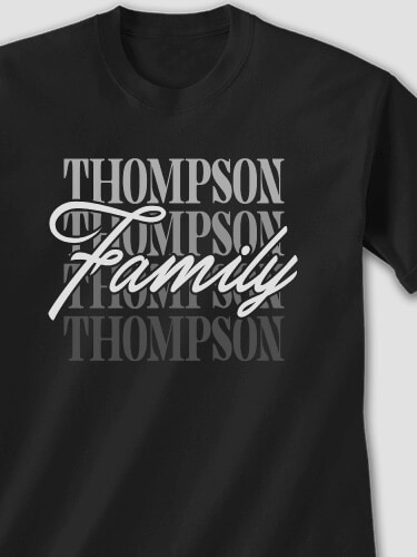 Family Repeat Black Adult T-Shirt