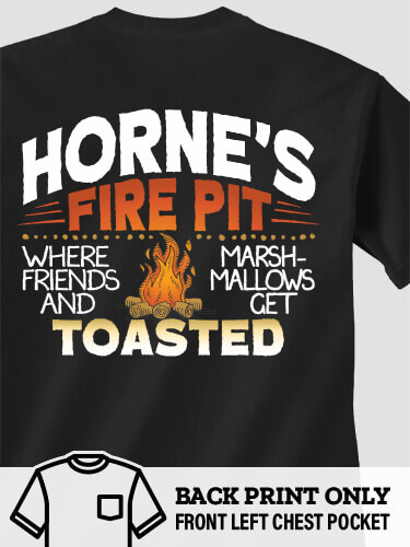 Black Fire Pit Personalized pocket-tshirt 