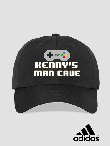 Gamer Man Cave Black Embroidered Adidas Hat