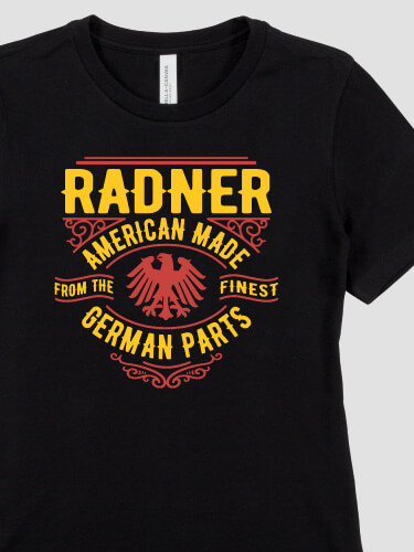 Black German Parts Personalized premium-ladies-tshirt 