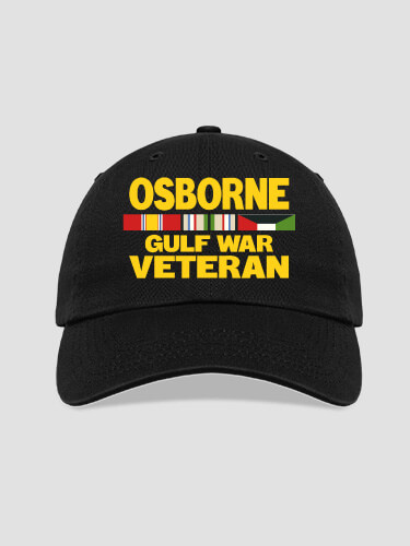 Gulf War Veteran Black Embroidered Hat