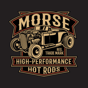 Black High-Performance Hot Rods Personalized T-Shirts 