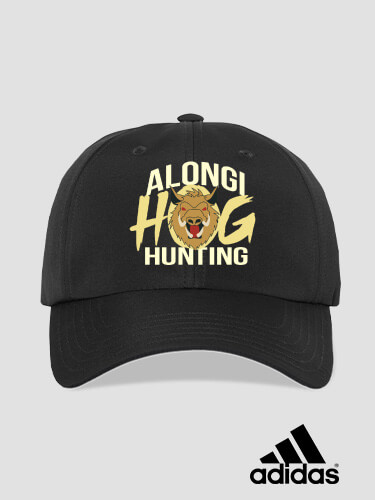Hog Hunting Black Embroidered Adidas Hat