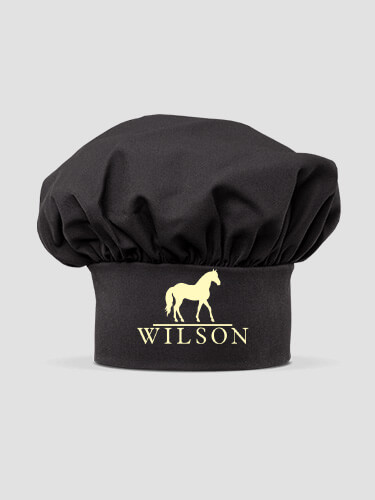 Black Horse Personalized embroidered-chef-hat 