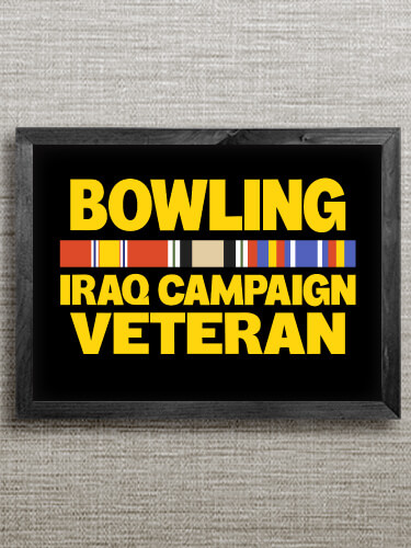 Iraq Campaign Veteran Black Framed Wall Art 16.5 x 12.5