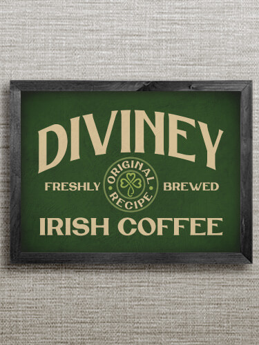 Irish Coffee Black Framed Wall Art 16.5 x 12.5