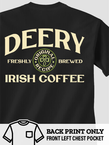 Irish Coffee Black Adult Pocket T-Shirt