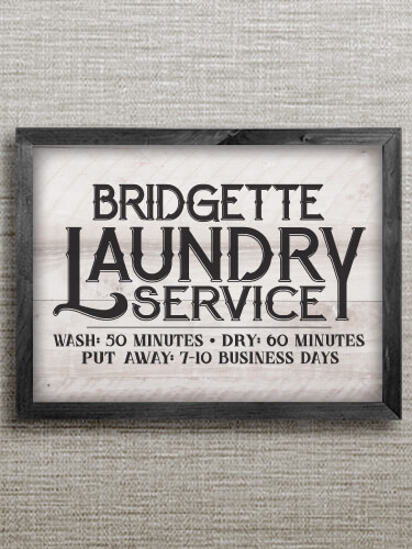 Laundry Service Black Framed Wall Art 16.5 x 12.5