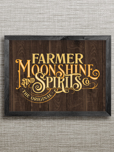 Moonshine and Spirits Black Framed Wall Art 16.5 x 12.5