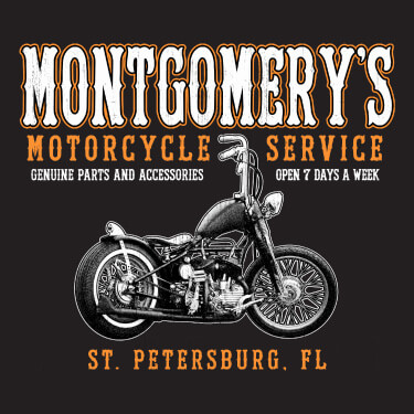 Black Motorcycle Service BP Personalized default 