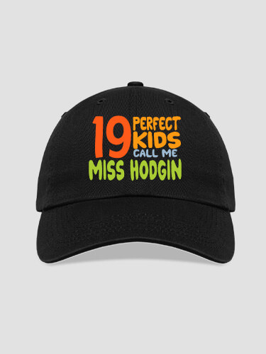 Perfect Kids Black Embroidered Hat