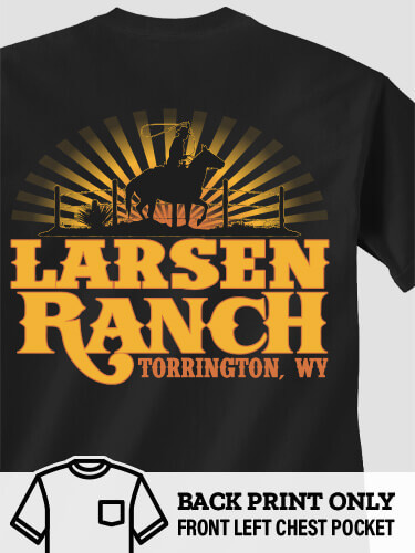 Ranch Black Adult Pocket T-Shirt
