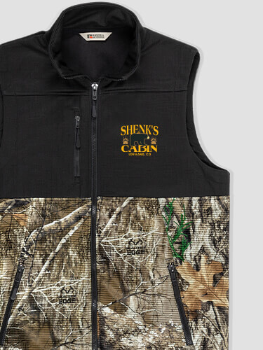 Black/Realtree Camo Bear Cabin Personalized embroidered-2tone-camo-vest 