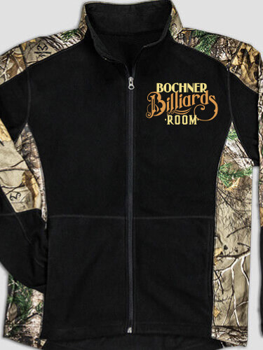 Billiards Room Black/Realtree Camo Camo Microfleece Full Zip Jacket