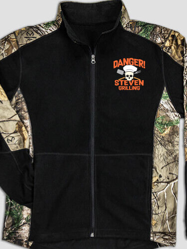 Danger Grilling Black/Realtree Camo Camo Microfleece Full Zip Jacket