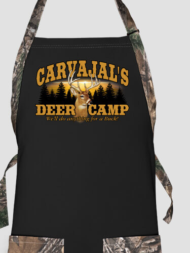 Deer Camp Black/Realtree Camo 2-Tone Camo Apron