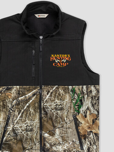 Black/Realtree Camo Deer Hunting Camp Personalized embroidered-2tone-camo-vest 