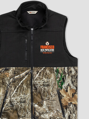 Deer Services Black/Realtree Camo Embroidered 2-Tone Camo Vest