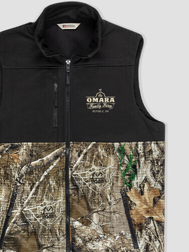 Black/Realtree Camo Family Farm Personalized embroidered-2tone-camo-vest 