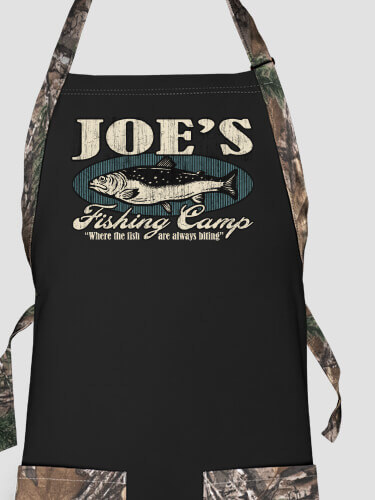 Fishing Camp Black/Realtree Camo 2-Tone Camo Apron