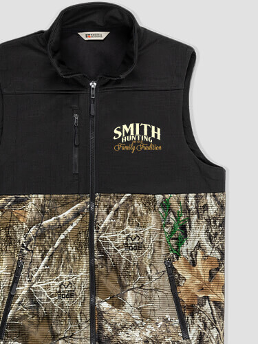 Black/Realtree Camo Hunting Family Tradition Personalized embroidered-2tone-camo-vest 