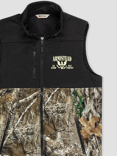 Black/Realtree Camo In God We Trust Personalized embroidered-2tone-camo-vest 