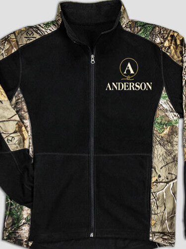 Lasso Monogram Black/Realtree Camo Camo Microfleece Full Zip Jacket