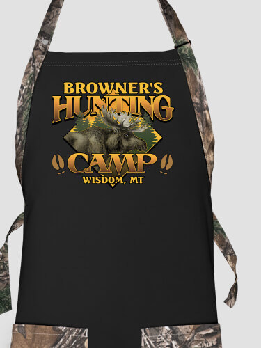 Moose Hunting Camp Black/Realtree Camo 2-Tone Camo Apron