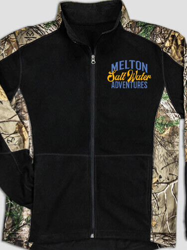 Salt Water Adventures Black/Realtree Camo Camo Microfleece Full Zip Jacket