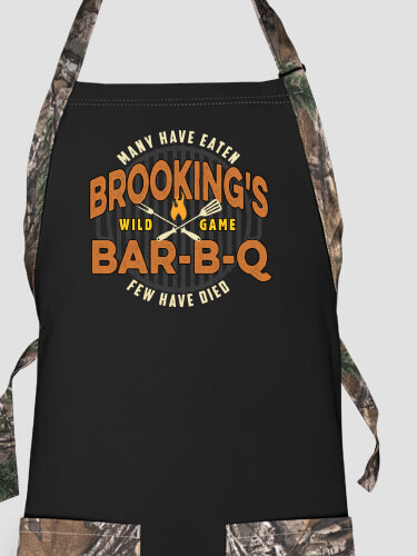 Wild Game Few Have Died BBQ Black/Realtree Camo 2-Tone Camo Apron