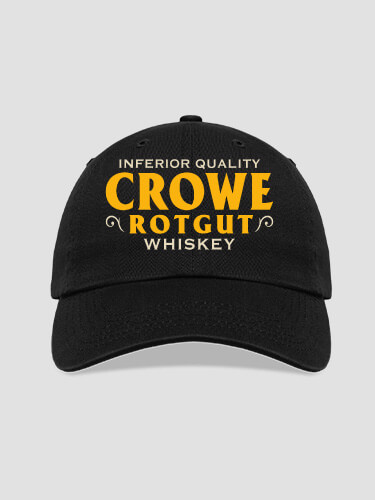 Rotgut Whiskey Black Embroidered Hat