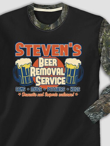 Beer Removal Black/SFG Camo Adult 2-Tone Camo Long Sleeve T-Shirt