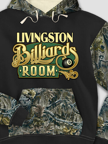 Billiards Room Black/SFG Camo Adult 2-Tone Camo Hooded Sweatshirt