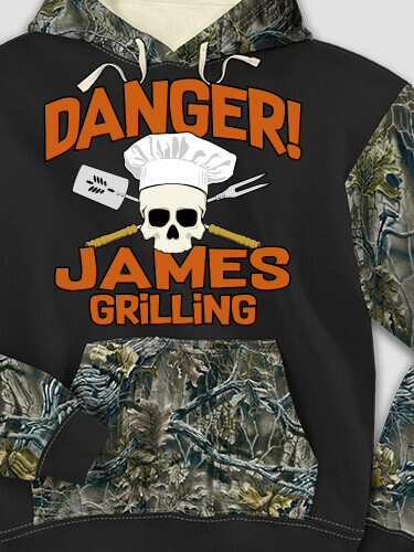 Danger Grilling Black/SFG Camo Adult 2-Tone Camo Hooded Sweatshirt