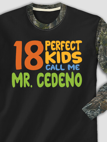 Perfect Kids Black/SFG Camo Adult 2-Tone Camo Long Sleeve T-Shirt