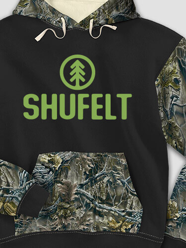 Pine Tree Black/SFG Camo Adult 2-Tone Camo Hooded Sweatshirt