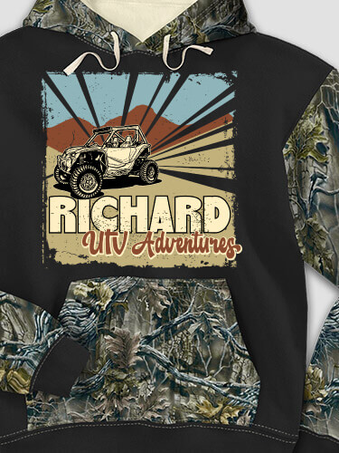 UTV Adventures Black/SFG Camo Adult 2-Tone Camo Hooded Sweatshirt