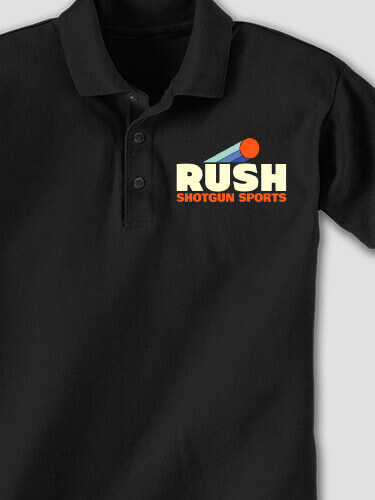 Shotgun Sports Black Embroidered Polo Shirt