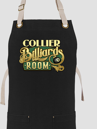 Billiards Room Black/Stone Canvas Work Apron