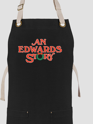 Christmas Story Black/Stone Canvas Work Apron