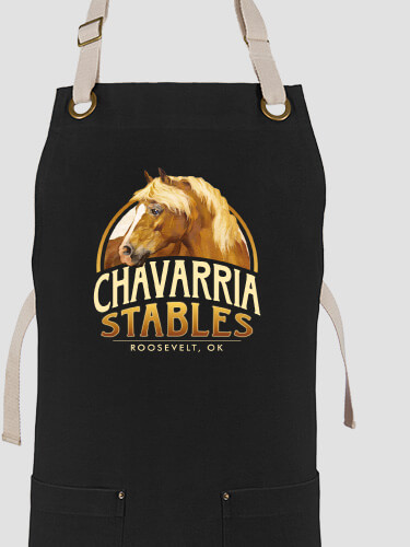 Classic Stables Black/Stone Canvas Work Apron