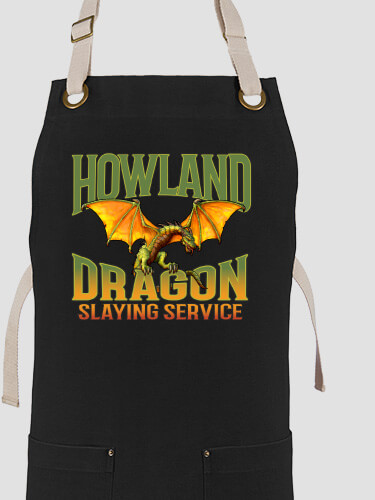 Dragon Slaying Black/Stone Canvas Work Apron