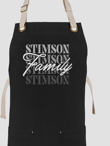 Family Repeat Black/Stone Canvas Work Apron