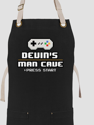 Gamer Man Cave Black/Stone Canvas Work Apron