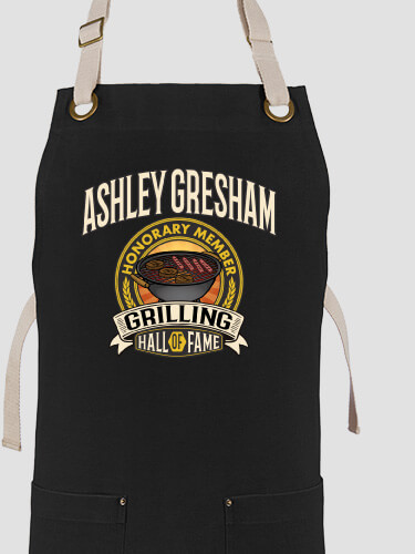 Black/Stone Grilling Hall Of Fame Personalized canvas-work-apron 