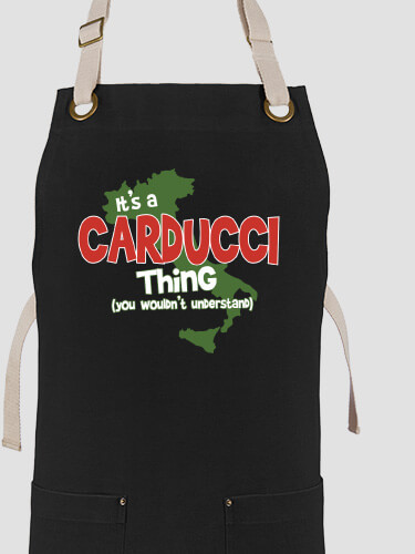 Italian Thing Black/Stone Canvas Work Apron