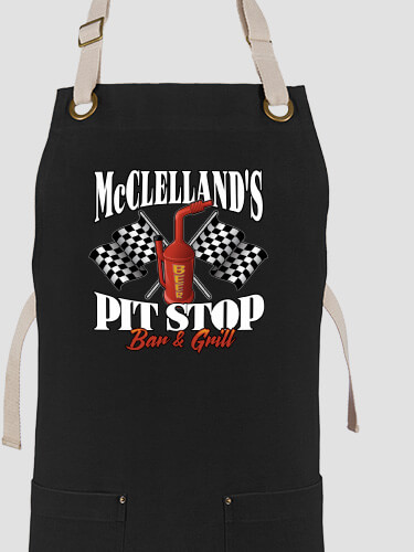 Pit Stop Black/Stone Canvas Work Apron