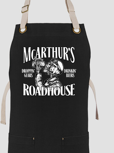 Black/Stone Roadhouse Personalized canvas-work-apron 