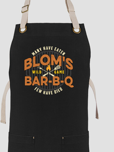 Wild Game Few Have Died BBQ Black/Stone Canvas Work Apron